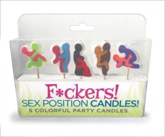 F*ckers Sex Position Candles 5 Colorful Party Candles (SKU: LITCP937)